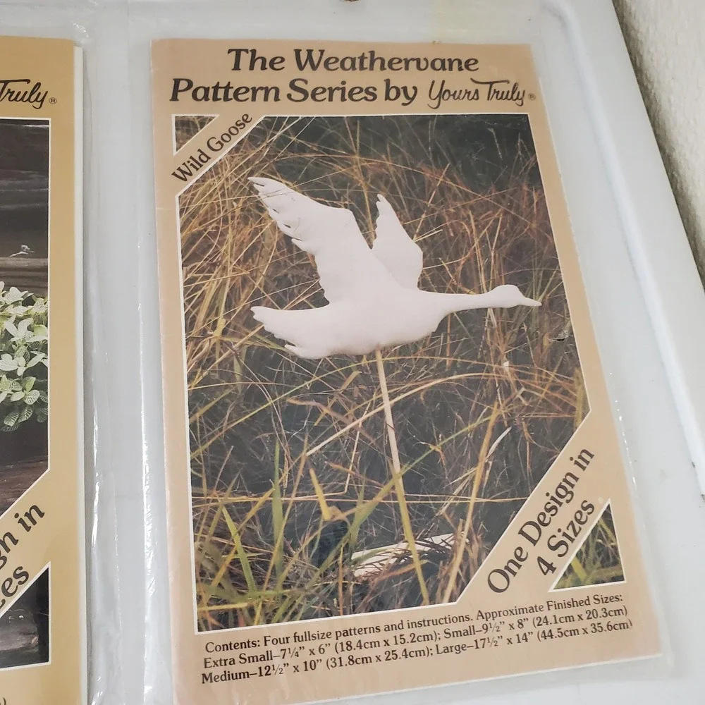 Vintage Yours Truly Weathervane Pattern Series Rabbit Pig Wild Goose 1982 1983